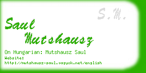 saul mutshausz business card